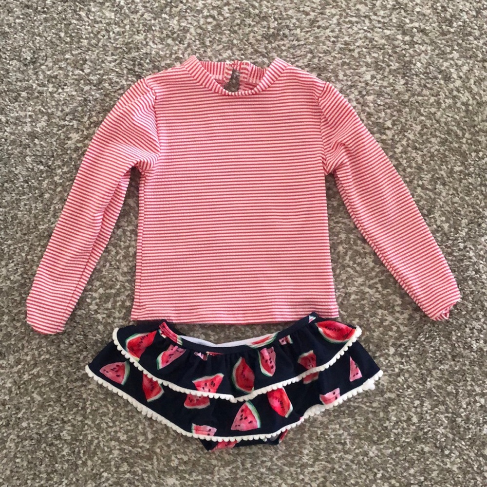 Snapper Rock Long Sleeve Two Piece Rashguard Swim Suit 18-24mo